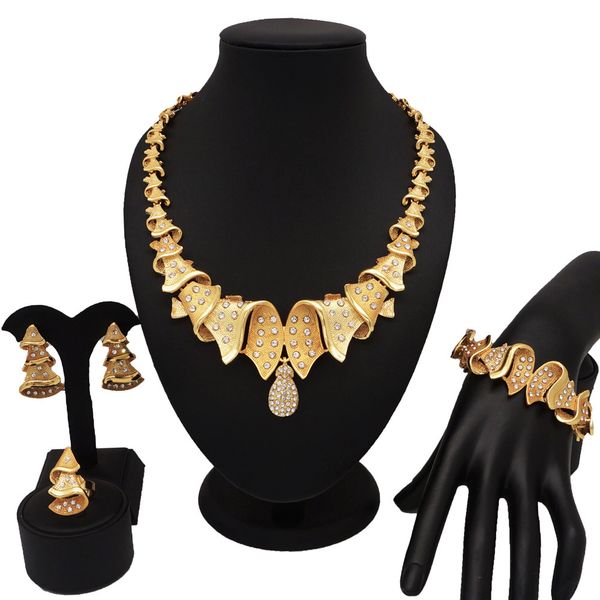 

jewelry sets gold wedding african necklace gift women bracelet, Black