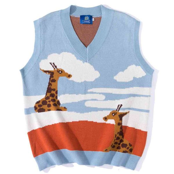 

women's sweaters harajuku kawaii cute cartoon womens anime clothing oversized sweater vest knitted knit winter clothes women w, White;black