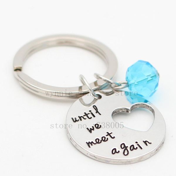 

pendant necklaces "until we meet again "memorial necklace memory &keychain carry you with me remembrance jewelry hold in my heart, Silver