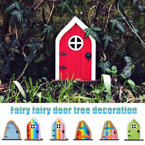 

decorative objects & figurines 11 styles cute miniature gnome window door home yard art garden sculpture statues decor tree