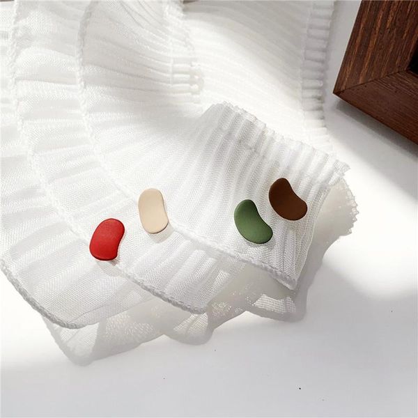 

stud 1pair fashion sweet and lovely small bump color fresh peas earrings contracted women jewelry accessories, Golden;silver