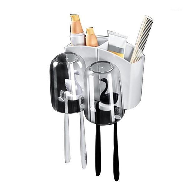 

bathroom storage & organization wall-mounted toothbrush rack wall mouth opening set punch-cute tooth cup holder tp8991