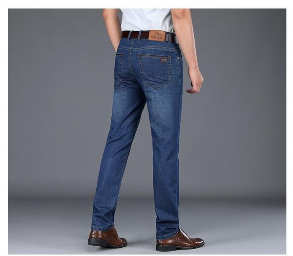 

men's jeans k2784 -spring and summer loose straight tube pants business, Blue