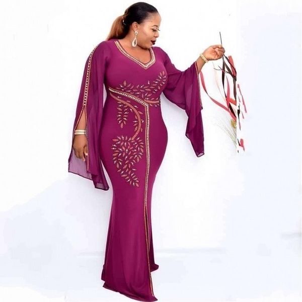 

african long maxi dresses for women robe africaine 2021 clothing dashiki fashion cloth party dress africa clothing1, Red