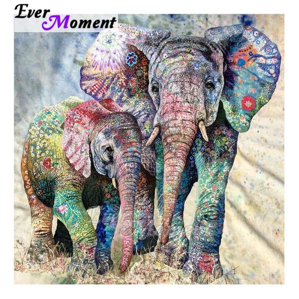 

diamond painting ever moment art elephants colorful diy craft gift mosaic embroidery full square rhinestone 5l701