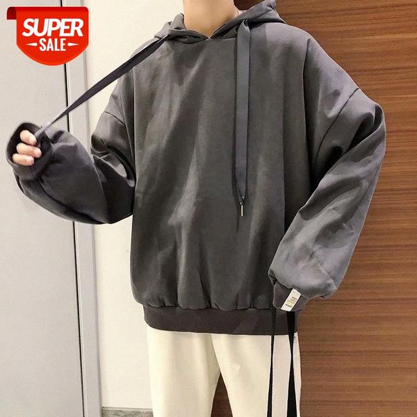 

[spot] couple sweater hooded boys jacket loose trendy korean clothes all-match #vz69, Black
