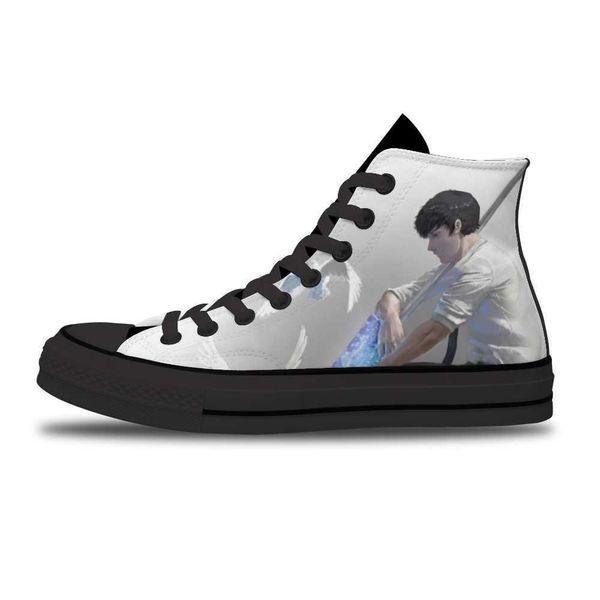 

tokyo ghoul diy printed sports non-slip shoe cartoon japanese for men fashion trend high-canvas shoes