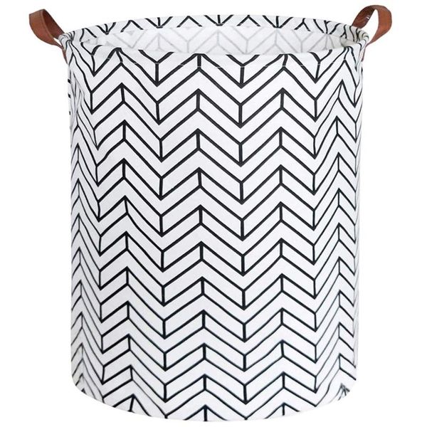 

laundry bags baskets, round cotton and linen foldable storage boxes for children's rooms university dormitories