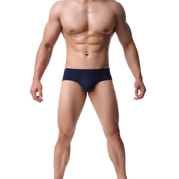 

underpants men's panties solid modal mid waist underwear briefs, Black;white