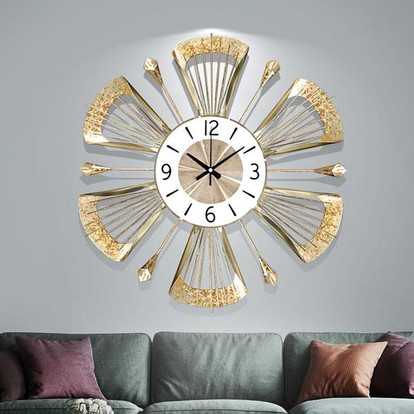 

living room fashion creative simple clock modern light luxury art nordic home dining decoration wall clocks