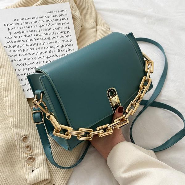 

evening bags women's bag 2021 korean fashion retro simple single shoulder cross link chain portable small square
