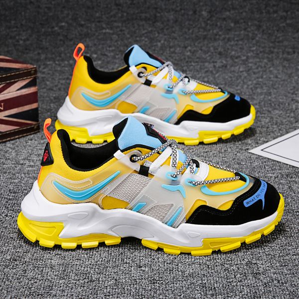 

men sneaker high casual shoes for man colorful leather fashion mixed colors comfort rubber youth tide shoes designer outdoor