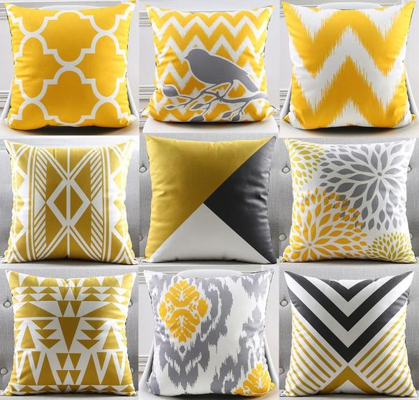 

nordic modern geometry art cushion cover triangles plaids chevron stripes morocco tile pattern covers velvet pillowcase cushion/decorative p