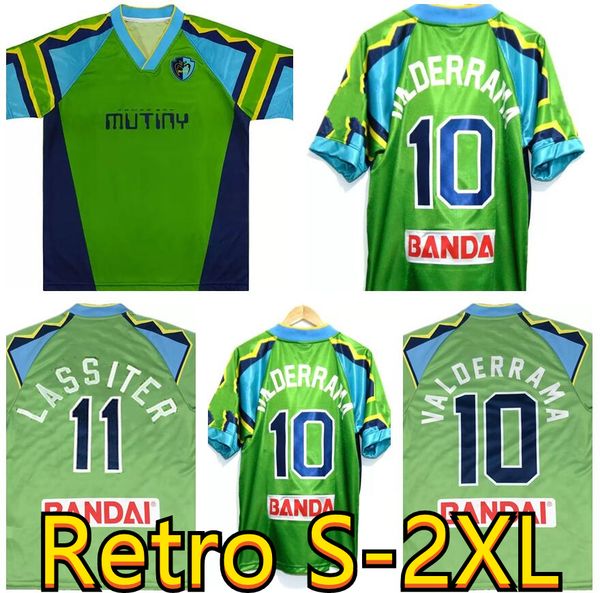 

1996 1997 tampa bay mutiny retro soccer jersey 96 97 mutiny home valderrama hejduk lassiter vintage classic football shirt, Black;yellow