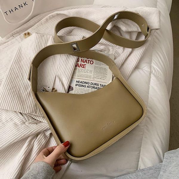 

evening bags fashion women shoulder solid color pu leather handbags irregular casual ladies underarm 2021 large capacoty