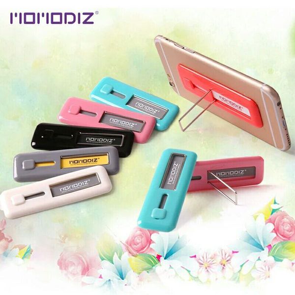 

universal finger mobile phone stand pure color grip sticker band with hook for kindle cell mounts & holders