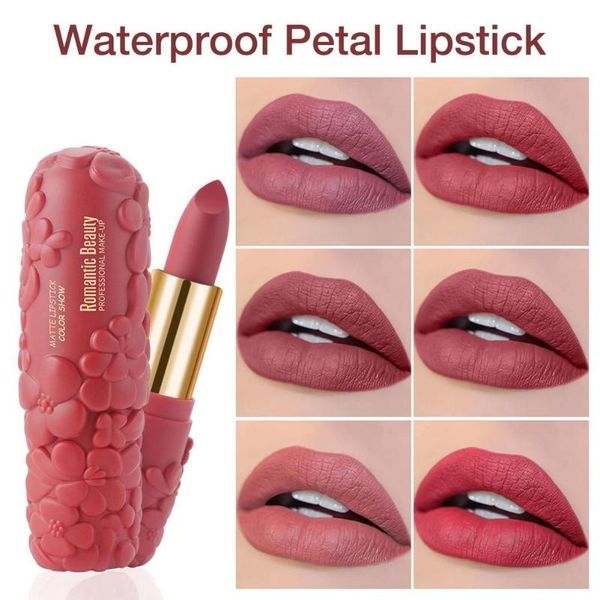 

lip gloss waterproof petal lipstick bright for makeup smooth application rotating up and down very easy to use