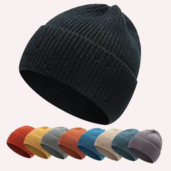 

hat knitted men's autumn and winter ear protection wool hole damp cold solid color smooth board cover women's, Blue;gray