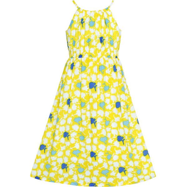 

girl's dresses flower girl dress yellow leaf sleeveless summer party 2021 princess wedding children clothes pageant sundress, Red;yellow