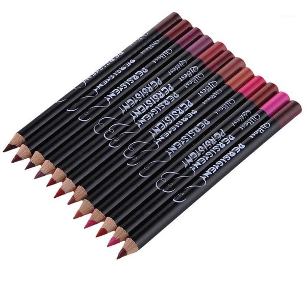 

wholesale- 12pcs/set women's professional lipliner waterproof lip liner pencil 12 colors makeup tools1