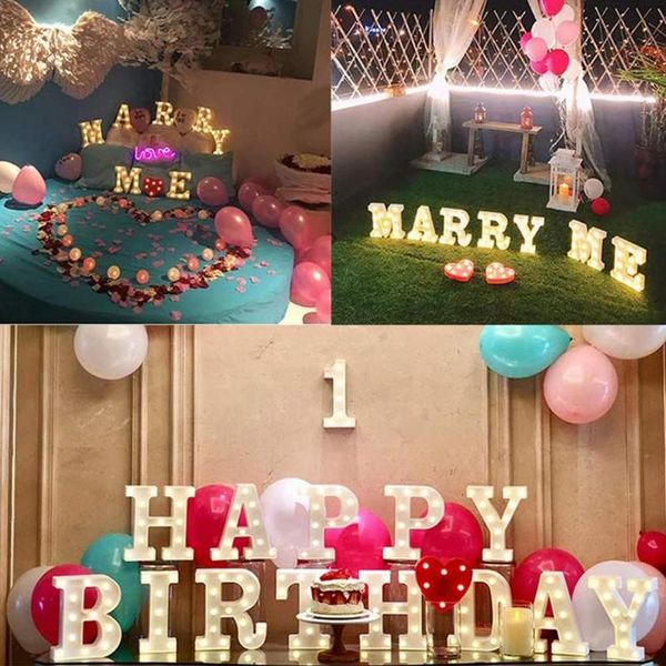 

novelty items letter light luminous english alphabet led creative battery night lamp 16cm romantic wedding party room decoration