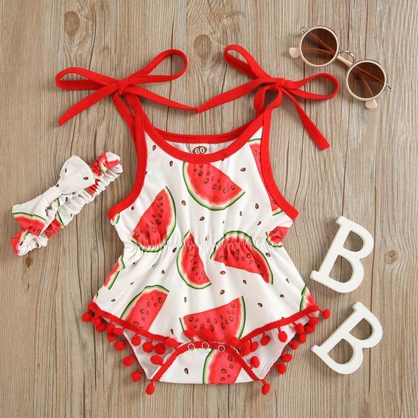 

rompers born infant baby girls floral tassels suspender strap vest romper bodysuit, Blue