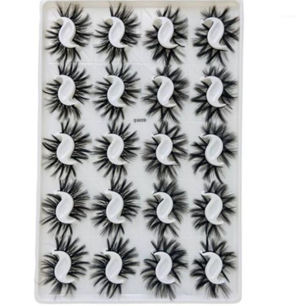 

20pair simulated mink eyelashes hair stage performance make up eyelash natural multi-storey thick style false eyelashes1