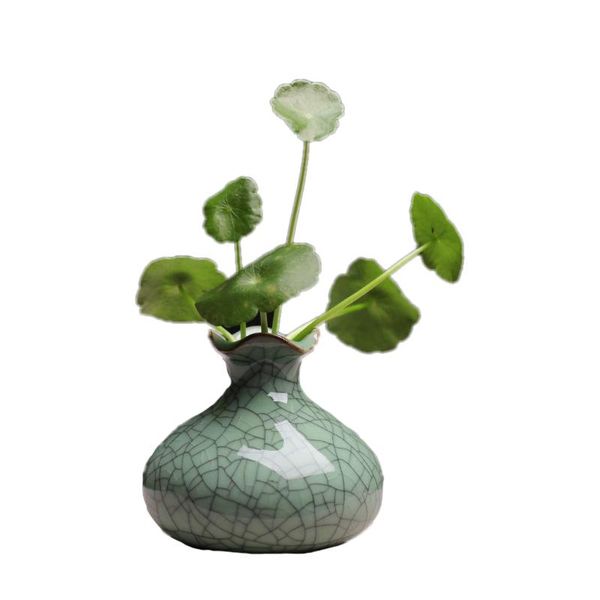 

vases celadon creative green plant bottle ceremic ornaments manual fashion furnishing hydroponic flower vase decorations a $