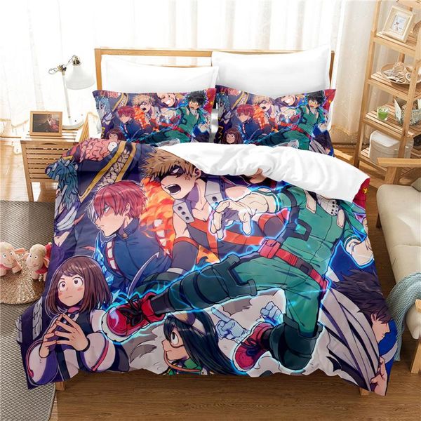

bedding sets 3d anime set  duvet cover bed cotton bedroom