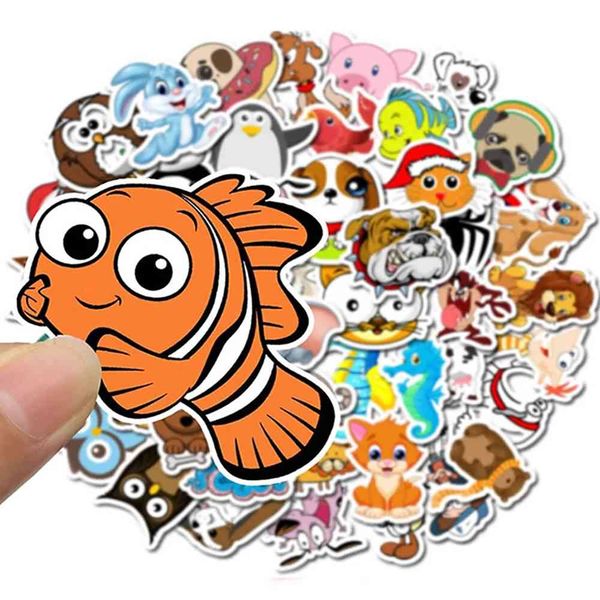 

10/30/50pcs kawaii animal cartoon stickers car motorcycle luggage guitar skateboard waterproof classic toy kid decal stickers car