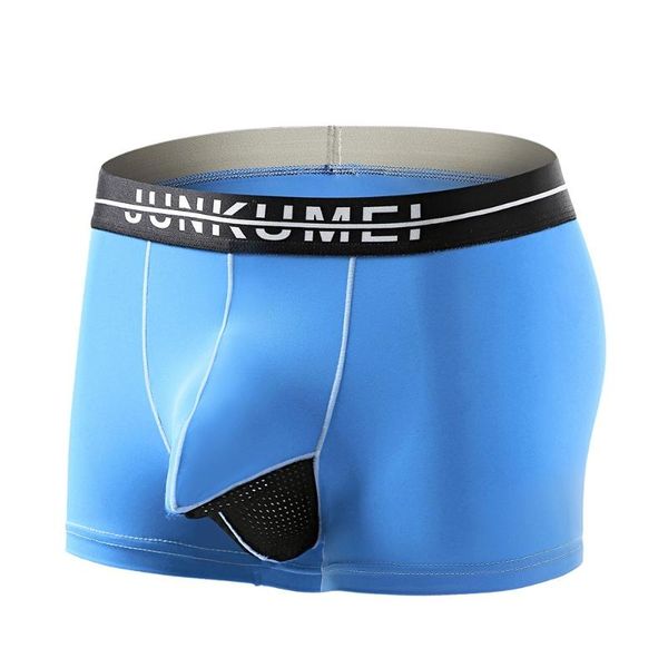 

underpants men ice silk briefs slim breathable boxer underwear shorts, Black;white
