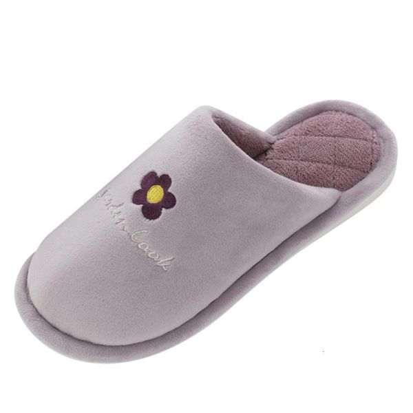 

flat female zapatos de mujer dropship indoor shoes couples floral warm non-slip floor home bedroom slippers, Black