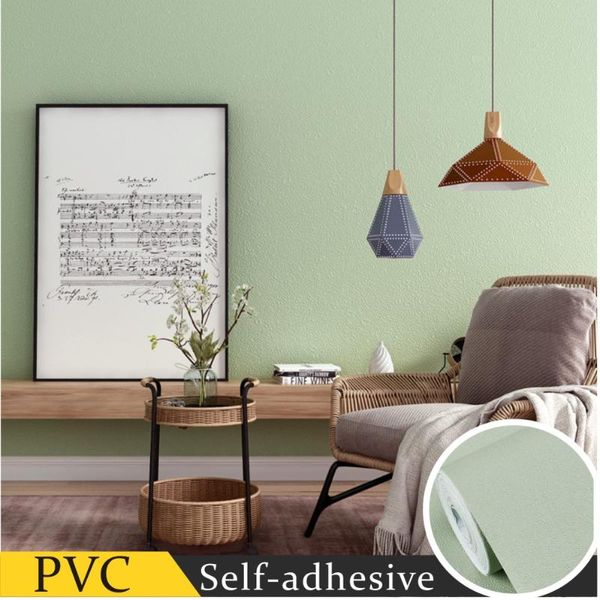 

wallpapers morandi green solid color bedroom wallpaper pvc waterproof self adhesive contact paper wardrobe decorative wall stickers
