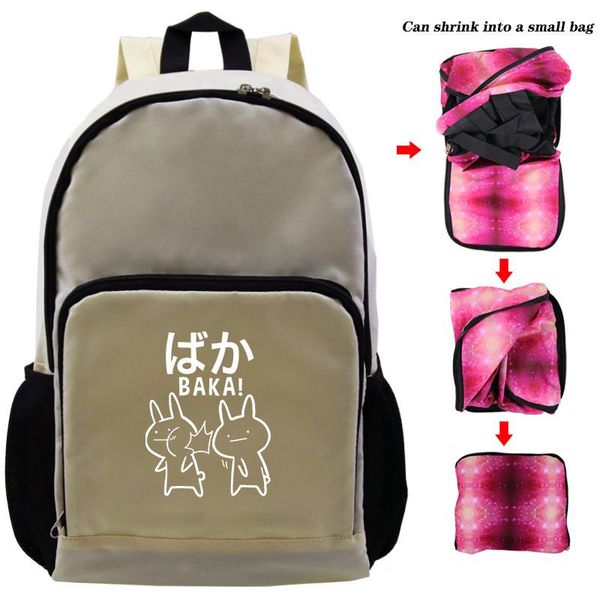 

backpack baka slap printed fashion vintage school bag boys girls cartoon backpacks for travel lapfoldable bookbag