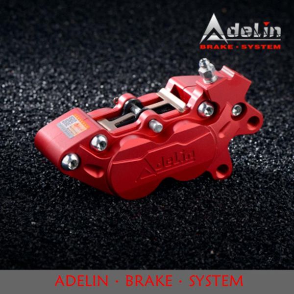 

motorcycle brakes adelin adl-7 hydraulic brake calipers universal hf6 40mm 4 pistons cnc aluminum alloy