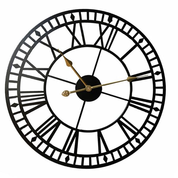

wall clocks 1pc roman numerals clock hanging iron art time display pendant room arrangement