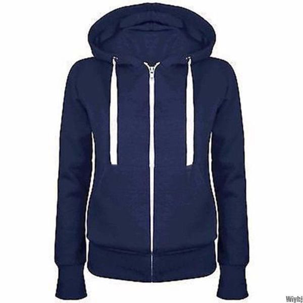 

women's hoodies & sweatshirts classic hooded coat spring zipper sweatshirt ladies pocket, Black