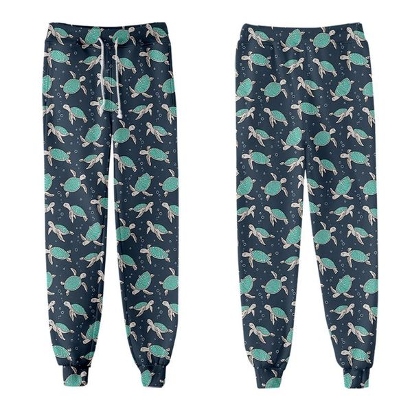 

men's pants cargo hip hop autumn pant streetwear harajuku men women jogger sweatpant sea turtle print trousers, Black