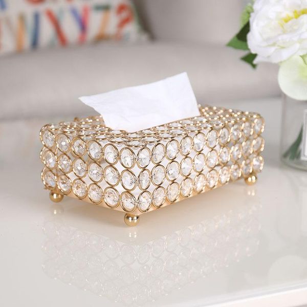 

tissue boxes & napkins european style golden box pumping deskdressing table home metal decoration