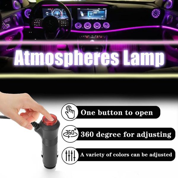 

interior&external lights automotive fiber optic atmospheres lamp vehicular colorful threading interior decorative