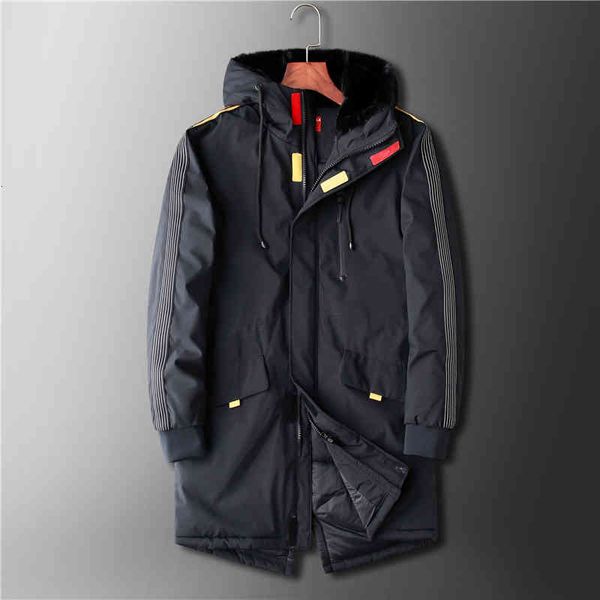 

down 5xl 6xl 7xl 8xl quilted jacket classic fashion Winter thick and warm clothes large size long hood parka, Black