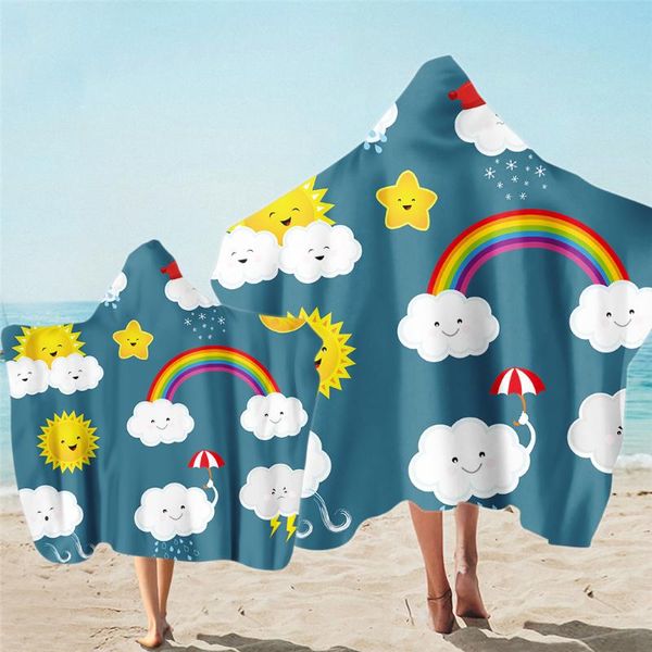 

weather forecast cartoon kids adults bath beach hooded towel wrap