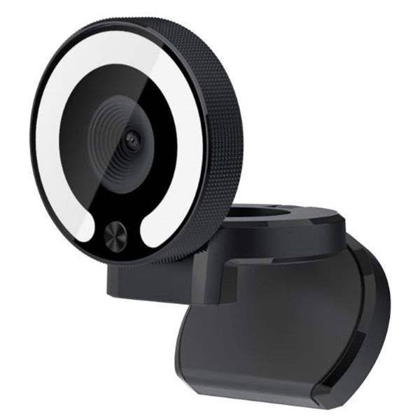 

webcams -2k ultra hd webcam q18 autofocus usb with microphone and 3-color ring light for pc laptop