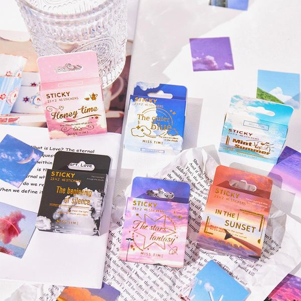 

gift wrap 46pcs mint summer stamping stickers ins handbook diy scrapbooking po card making journal decoration materials