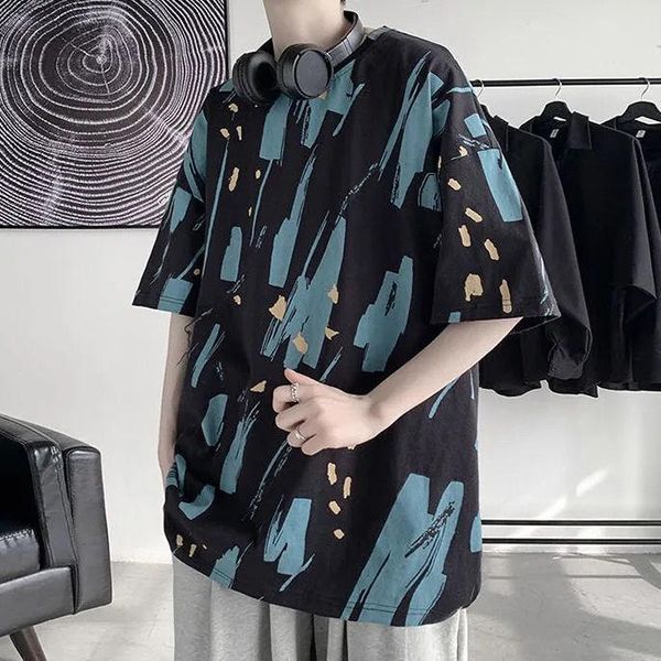 

men's t-shirts tie dyed short sleeve t-shirt for summer fashion brand, White;black