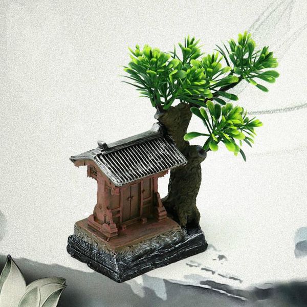 

creative aquarium decoration resin tree house ornament fish tank landscaping aquascape decor accessories reptile shelter decorations