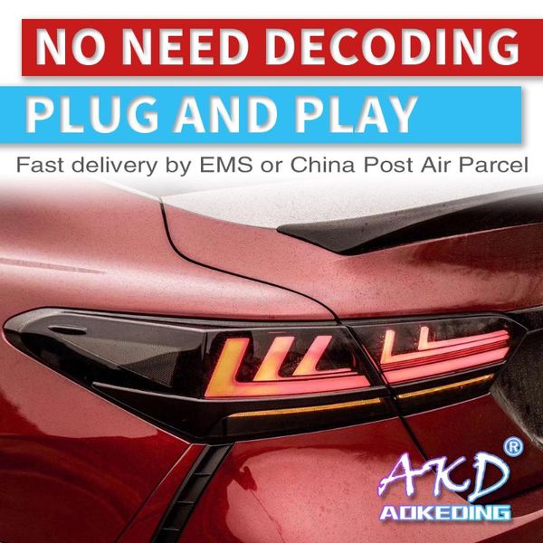 

other lighting system 4pcs car styling for 2021 camry taillights led tail lamp rear drl+dynamic turn signal+brake+reverse taillight