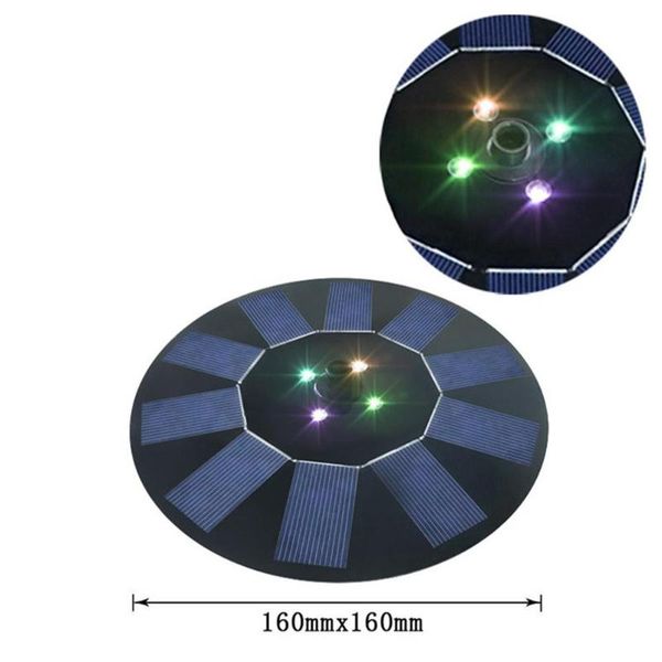 

solar fountain set colorful led lights swimming pools pump panel powered garden decoration decorations