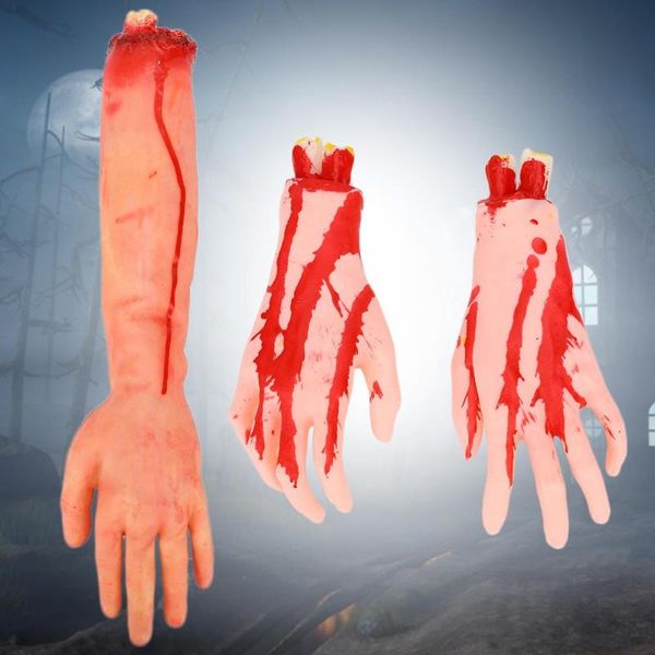 

party masks halloween prank hand broken finger blood horror toys simulation severed haunted house decor