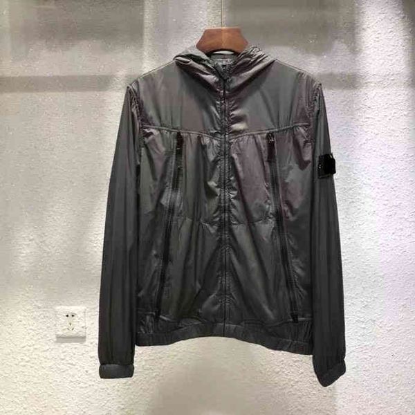 

quality t designer mens hoodie stone spring autumn coat windrunner fashion hooded hoodies island sports windbreaker casual zipper coats man, Black